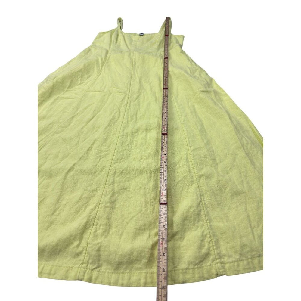 Old Navy Womens Yellow Linen Blend Sundress Sleeveless Smocked Back Size M - Picture 7 of 11